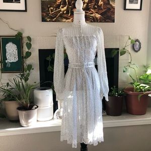 Rare Vintage Gunne Sax Floral Calico Prairie Dress
